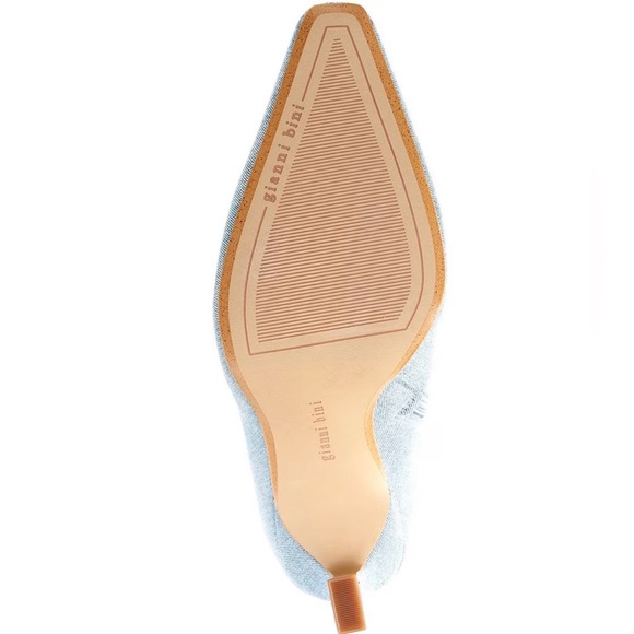 NWT Gianni Bini Powder Blue Tall Boots with Stiletto Heel and Swirling Design - Picture 5 of 5